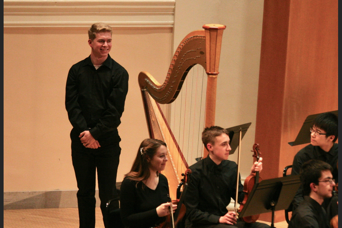 Youth Symphony Harpist, photo credit Laura Branan